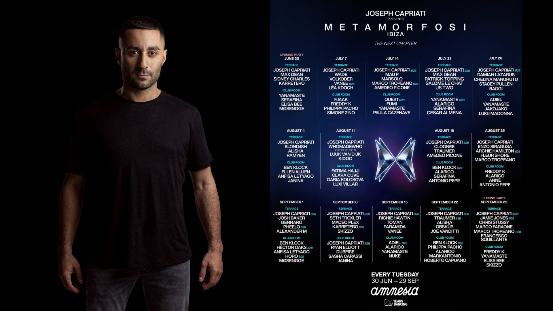 Joseph Capriati: Metamorfosi at Amnesia Ibiza